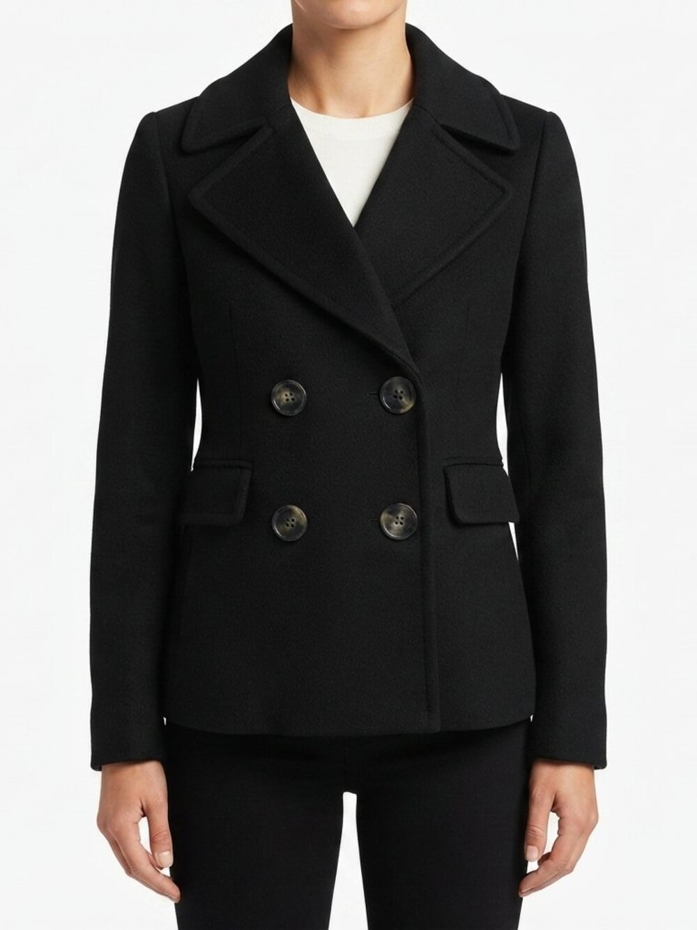 Banana Republic Wool Blend Double Breasted Classic Pea Coat- Sz. Sm